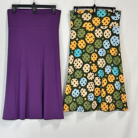 LuLaRoe Dresses & Skirts - LuLaRoe Sz 3XL Simply Comfortable Fold Over Waist Skirt Bundle Multicolor Casual